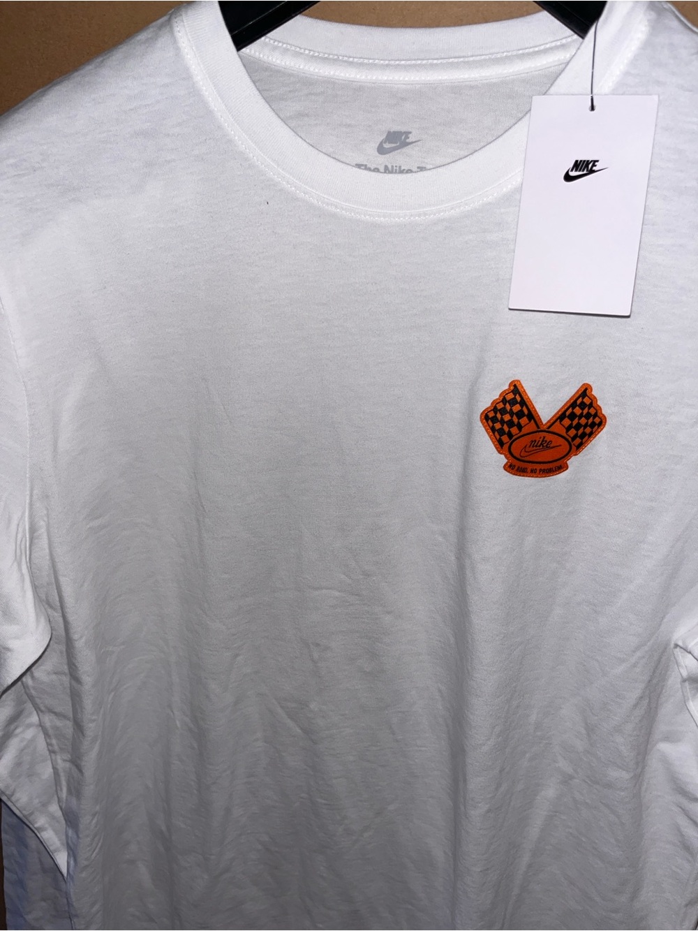 NWT The Nike Tee Sz L White L/S “No Road No Problem” New